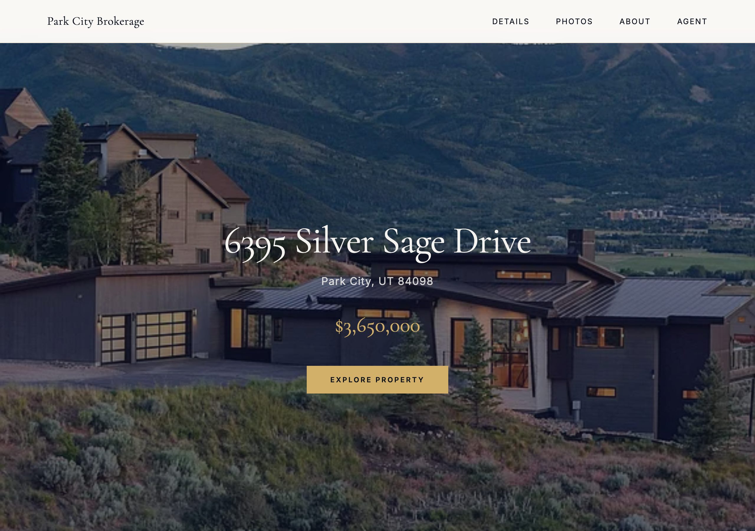 Sample Alpenglow property website